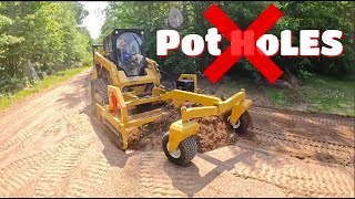 The Worlds MOST advanced road grader on a skidsteer 4K [upl. by Ecinej]