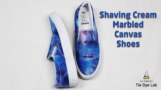 Tie Dye Designs Marble Dyeing Shoes With Shaving Cream [upl. by Leiso]