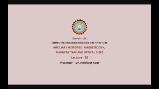 Computer Organization and Architecture  Auxiliary Memories Magnetic Disk Magnetic Tape [upl. by Teloiv]