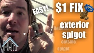 How to fix exterior faucet spigot dripping sill cock hose bibb Easy Home Mender [upl. by Vivianna]