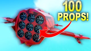 I Built A Ridiculous Plane Using 100 Tail Propellers [upl. by Tyler]