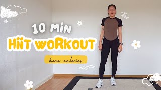 10 min HIIT to BURN FAT at home No Equipment 🔥Burn 80100 calories [upl. by Attelrahs592]