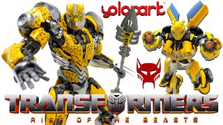 Transformers Rise Of The Beasts CHEETOR Yolopark Model Kit amp ROTB Bumblebee Upgrade Kit Review [upl. by Kinsler]