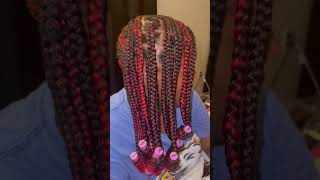 Feed in braids with curls knotlessboxbraids boxbraids asheamarie braids [upl. by Zerelda443]