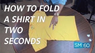 How to Fold a Shirt in Under 2 Seconds  2 Easy Options [upl. by Leahplar]