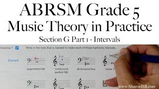 ABRSM Music Theory Grade 5 Section G Part 1 Intervals with Sharon Bill [upl. by Armillda]