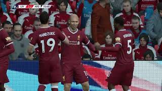 Arjen Robben scores for FC Liverpool against Arsenal London  FIFA 18 Career Mode FA Cup [upl. by Lj]