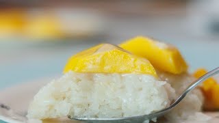 Easy Mango Sticky Rice Recipe  My Favourite Thai Dessert Of All Time [upl. by Nnylacissej]