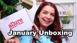 ALLURE BEAUTY BOX JANUARY 2022 UNBOXING [upl. by Pincas765]