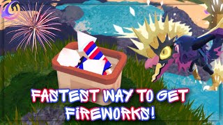 FASTEST way to get fireworks Creatures of Sonaria🎆✨ [upl. by Nylrats]