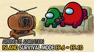 어몽어스 무인도 생존게임모드 EP6EP10  Among us animation Island Survival mode EP6EP10 [upl. by Aratehs]