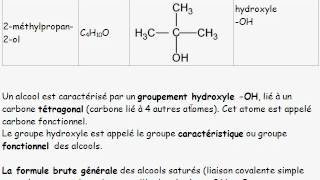 cours seconde  ch18 composés oxygénés  I2 les alcools [upl. by Siryt]