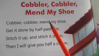 Cobbler Cobbler mend my shoe  nursery rhyme  rhymes and poems  preprimary [upl. by Gratt539]