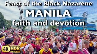 Quiapo  Feast of the Black Nazarene  Nazareno 2024  Faith amp Devotion  Manila Tour Philippines [upl. by Nahsin]