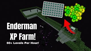 EASIEST Minecraft 121 Bedrock Enderman XP Farm [upl. by Derward]