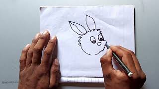 How to draw rabbit face easy  Rabbit drawing easy [upl. by Eniaral]