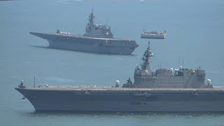 2024海上自衛隊呉基地「いずも・かが国内最大級護衛艦が2隻も呉湾に👀」② [upl. by Nnair]