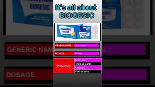 BIOGESIC  PARACETAMOL [upl. by Ainehs]