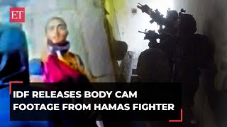 IDF releases Hamas fighters body cam footage moments before Israeli soldiers eliminates him [upl. by Pippo525]