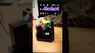 Robot 🤖 vs me rubikscube 5solves cubing 5cubes puzzle shorts viralshort meshorts [upl. by Daegal620]