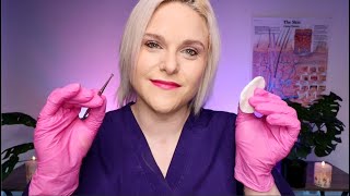 An InDepth ASMR Dermatologist Assessment Face amp Ear With Extraction [upl. by Essiralc589]