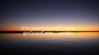 Anarkali Malayalam Movie Vaanam Chaayum lyrics [upl. by Najib866]