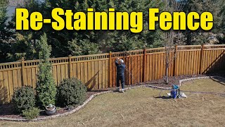 Wood Fence Staining with Graco Sprayer [upl. by Meggi]