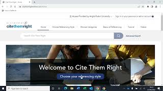 Harvard referencing at ARU Cite Them Right online [upl. by Llenral]