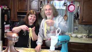 1st Time Making Home Made Spaghetti with KitchenAid Pasta Press [upl. by Otila889]