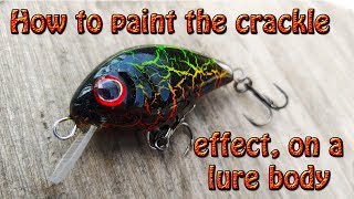 How to paint the crackle effect on a crank bait body [upl. by Llyrrad]