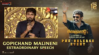 Gopichand Malineni Extraordinary Speech  Veera Simha Reddy Pre Release Event  Balakrishna  Thaman [upl. by Nomahs174]