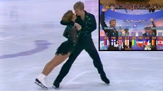 Torvill amp Dean 🇬🇧⛸ 1994 Lillehammer Ice Dance rhumba  Historia de un Amor BBC Live version [upl. by Hausner]