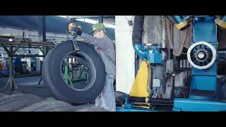 Truck Tyre ResolingRemolding  Amazing Truck Tire Retreading Process  How Its Made [upl. by Ilarin]