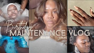 Maintenance VLOGBirthday Prep  New Hair Fresh Nails Skincare [upl. by Oria]