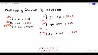 Multiplying decimals by 10 100 1000 [upl. by Junius]