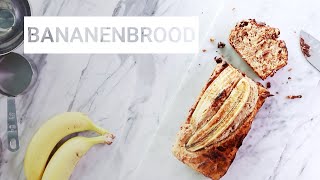 Easy Vegan recept bananenbrood [upl. by Ellord]