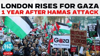 LIVE  London Marches for Gaza Massive Protest Marks 1st Year of IsraelHamas War  Hezbollah  IDF [upl. by Seek]