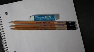 Bruynzeel Design Pencils in HB 1B and 2B Review [upl. by Norse872]