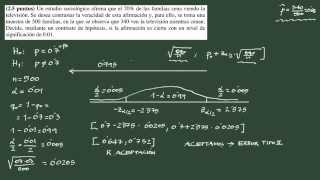 8 Ejercicio 3 contraste de hipótesis proporción bilateral [upl. by Ulda]