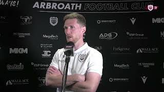 Arbroath 3  0 Montrose  Colin Hamilton  Post Match Interview [upl. by Yrag978]