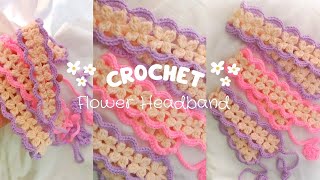 Crochet Flower Headband Trend  Cute Headband Crochet [upl. by Itnahsa]