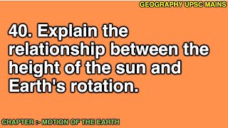 240 Suns Height and Earths Rotation  Understanding Their Connection [upl. by Alessandro]