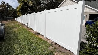 Vinyl Fence installation Tampa FL [upl. by Ramad]