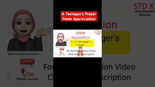 A Teenager’s Prayer Poem appreciation miskeenlearning poemsummary [upl. by Brownley]