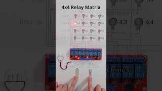 4x4 Relay Matrix Control Using an 8Channel Relay Module [upl. by Atnauqal960]