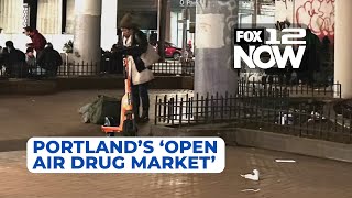 LIVE More on Portlands quotopen air drug marketquot downtown [upl. by Weidner]