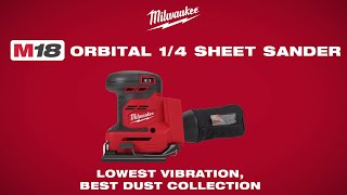 Cool dust collection Milwaukee M18 Random Orbit Sander review [upl. by Ihcekn]