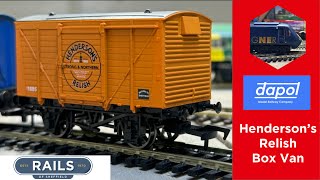 Henderson’s Relish Box Van  Rails of Sheffield In Store Exclusive  Dapol  Unboxing and Review [upl. by Cirtap]