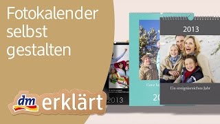 Die dm Fotokalender auf FotoParadies Terminkalender Tischkalender und mehr selbst gestalten [upl. by Ferreby]