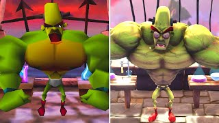 Crash Bandicoot N Sane Trilogy  All Bosses Comparison PS5 vs Original [upl. by Yniatirb]